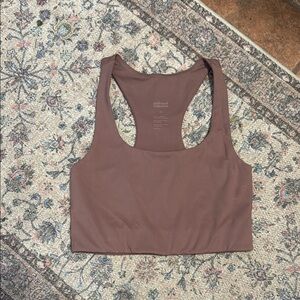 Brown racetrack Sports Bra